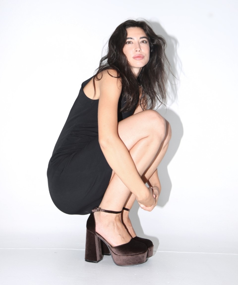 Sapatos plataforma veludo pulseira image number null